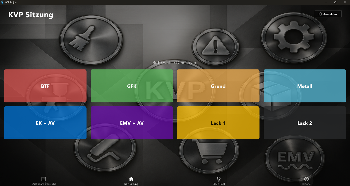 Screenshot der KVP Digitalisierung